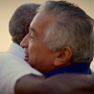 Elderly men hugging, Home Hospice Care in Westchester, NY