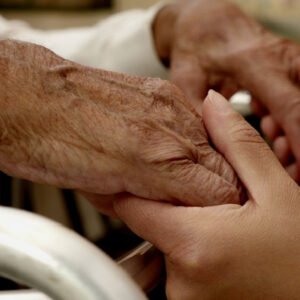 hospice care, hands holding